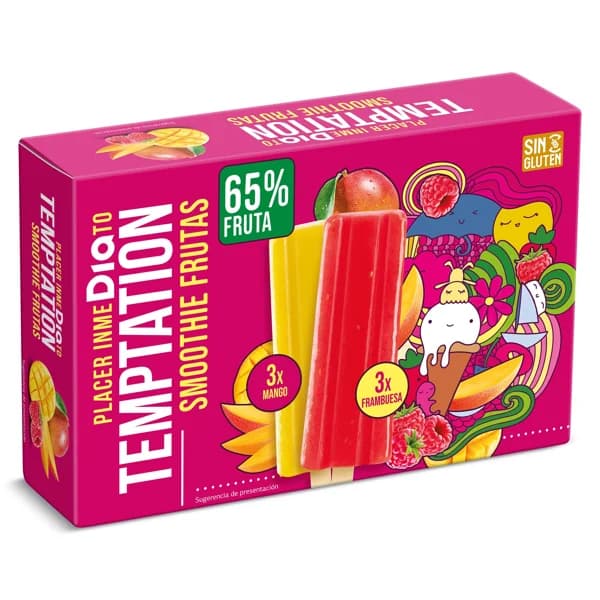 Helado smoothie de frutas 6 unidades Temptation de Dia estuche 312 g - 0.31 kg - Imagen del producto en Findit