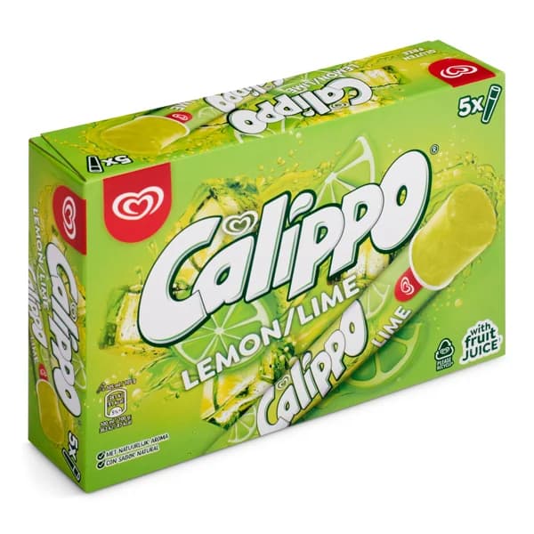 Helado sabor lima limón 5 unidades Calippo caja 525 g - 0.53 kg - Imagen del producto en Findit