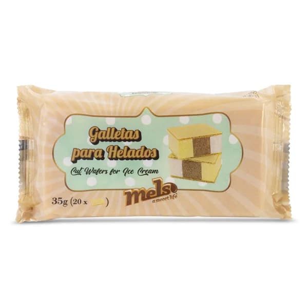 Galletas de corte para helado Mels caja 35 g - 0.04 kg - Imagen del producto en Findit