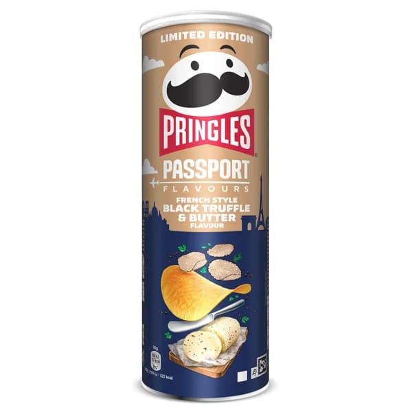 Patatas fritas passport black truffle & butter Pringles bote 165 g - 1 ud - Imagen del producto en Findit