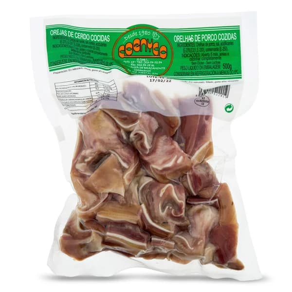 Orejas de cerdo cocidas Coenyco bolsa 500 g - 1 ud - Imagen del producto en Findit