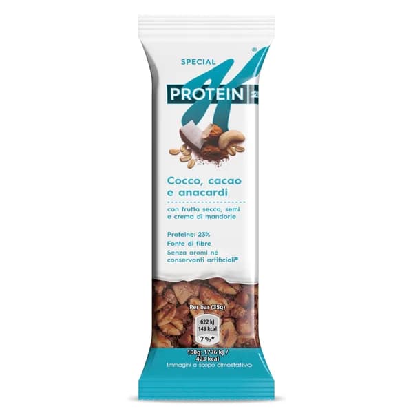 Barrita de cereales con coco, cacao y anacardos protein Kellogg's Special K bolsa 35 g - 0.04 kg - Imagen del producto en Findit