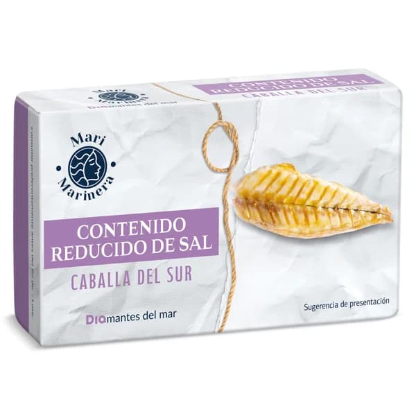 Filetes de caballa en aceite de oliva bajo en sal Mari Marinera de Dia lata 85 g - 0.09 kg - Imagen del producto en Findit