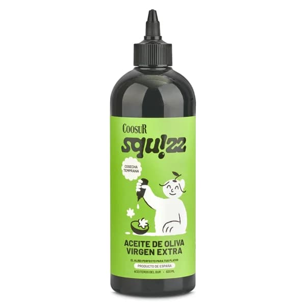 Aceite de oliva virgen extra squizz Coosur botella 620 ml - 0.62 l - Imagen del producto en Findit