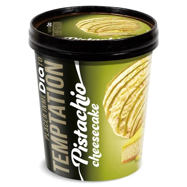 Helado pistacho cheesecake Temptation de Dia tarrina 350 g - 0.35 kg - Imagen del producto en Findit
