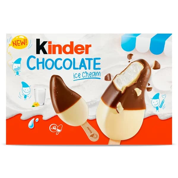 Helado de chocolate con leche 4 unidades Kinder caja 152 g - 0.15 ud - Imagen del producto en Findit