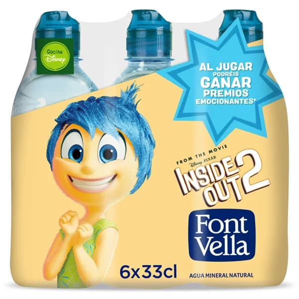 Agua mineral natural tapón sport Font Vella pack 6 x 33 cl - 1.98 l - Imagen del producto en Findit