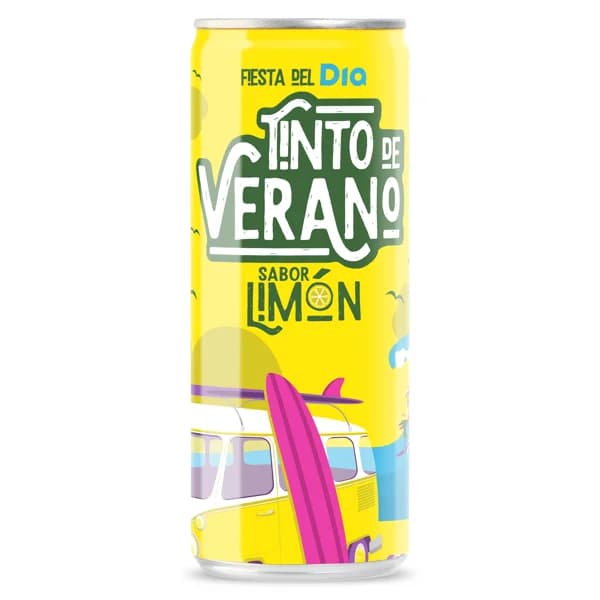 Tinto de verano sabor limón Dia lata 33 cl - 0.47 l - Imagen del producto en Findit