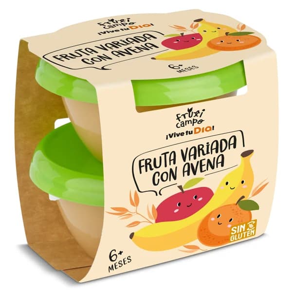 Puré de fruta variada con avena Fruticampo de Dia pack 2 x 130 g - 0.26 kg - Imagen del producto en Findit