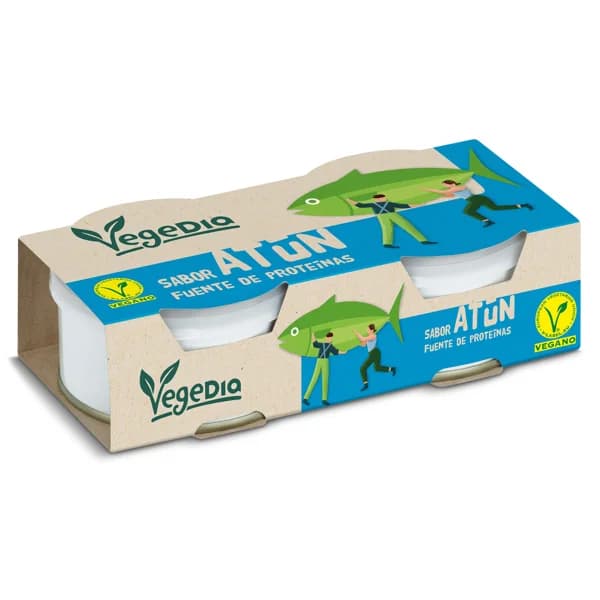 Preparado vegano sabor atún Vegedia lata 2 x 80 g - 0.16 kg - Imagen del producto en Findit