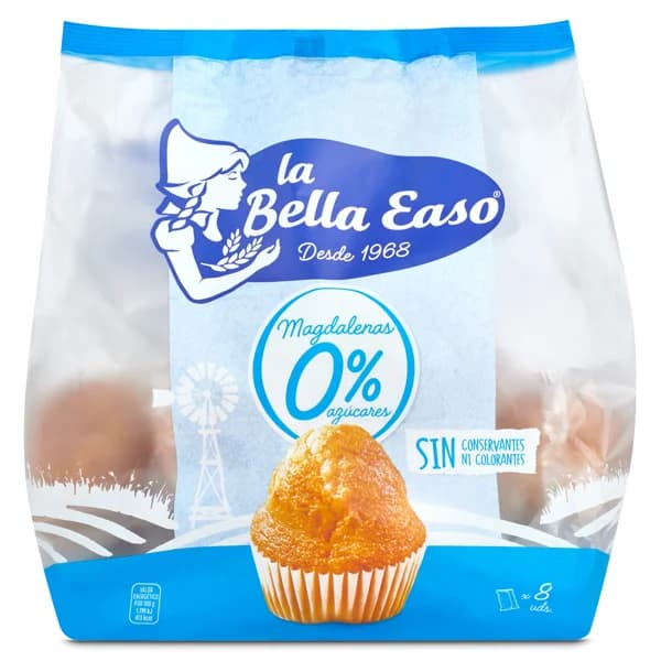 Magdalenas 0% azúcares La bella easo bolsa 232 g - 0.23 kg - Imagen del producto en Findit