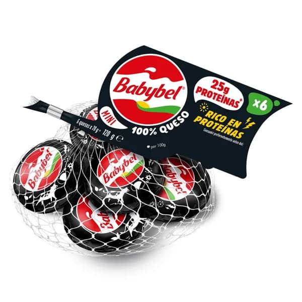 Mini queso tierno rico en proteínas Babybel malla 120 g - 1 ud - Imagen del producto en Findit