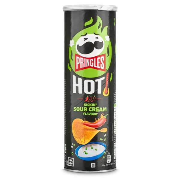 Patatas fritas hot kicking sour cream Pringles bote 160 g - 1 ud - Imagen del producto en Findit