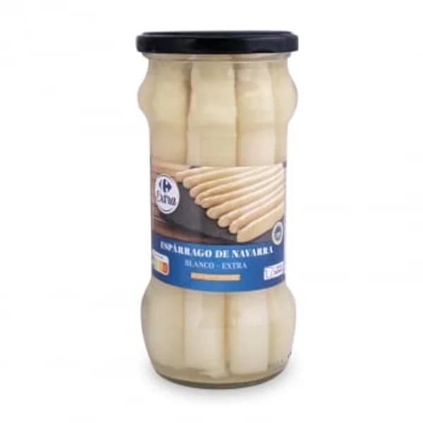 Espárragos blancos de Navarra muy gruesos 6/10 Extra Carrefour 325 g. - 0.33 kg - Imagen del producto en Findit