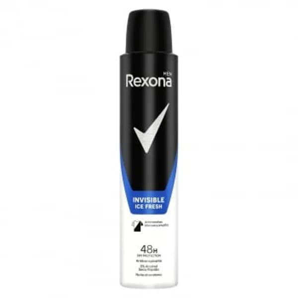 Desodorante en spray antitranspirante 48h Invisible Ice Fresh Rexona Men 200 ml. - 0.2 l - Imagen del producto en Findit