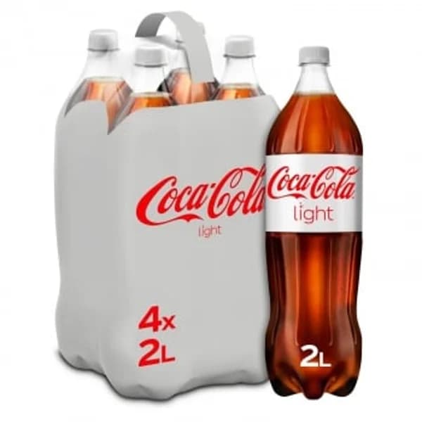 Coca Cola light pack de 4 botellas de 2 l. - 7.97 l - Imagen del producto en Findit
