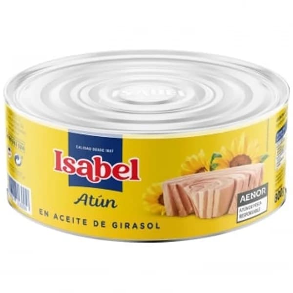 Atún en aceite de girasol Isabel sin gluten 600 g. - 0.6 kg - Imagen del producto en Findit