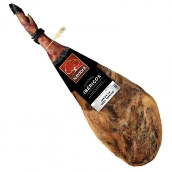 Jamón Ibérico de Cebo 50% Raza Ibérica de Extremadura Navidul sin gluten pieza de 7 kg aprox - 7.5 kg - Imagen del producto en Findit