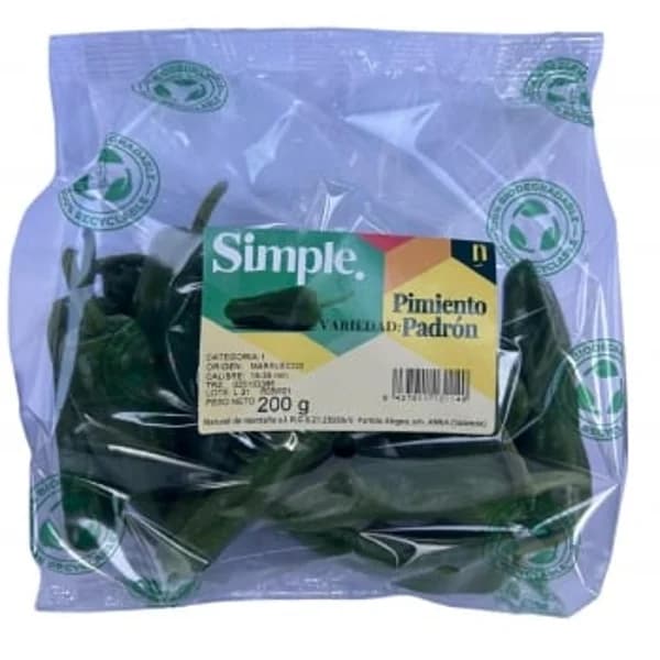 Pimiento de padrón 200 g - 0.2 kg - Imagen del producto en Findit