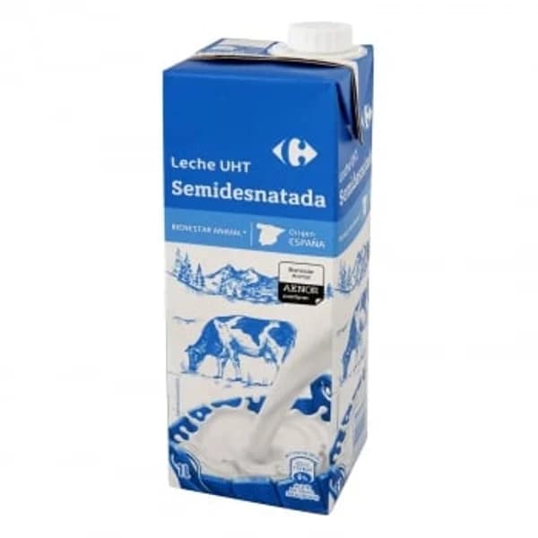 Leche semidesnatada Carrefour brik 1 l. - 1 l - Imagen del producto en Findit