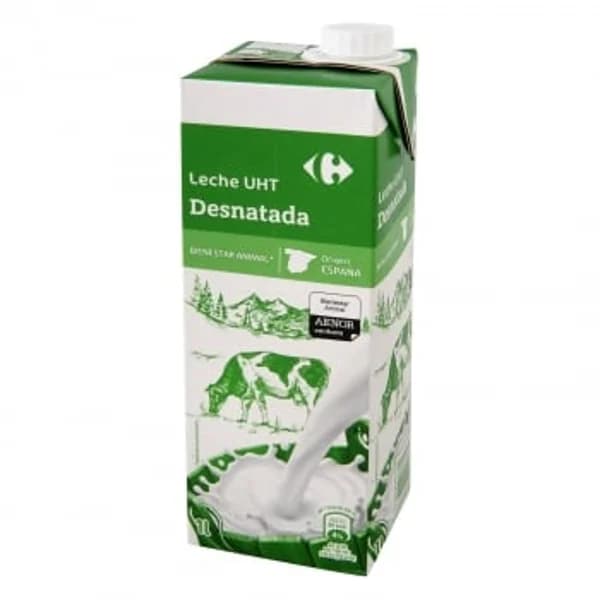 Leche desnatada Carrefour brik 1 l. - 1 l - Imagen del producto en Findit