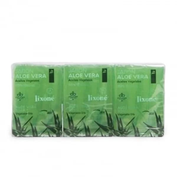 Jabón de manos en pastilla aloe vera Lixoné pack de 3 unidades de 125 g. - 0.38 kg - Imagen del producto en Findit