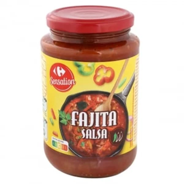 Salsa para fajitas Carrefour Sensation 430 g. - 0.43 kg - Imagen del producto en Findit