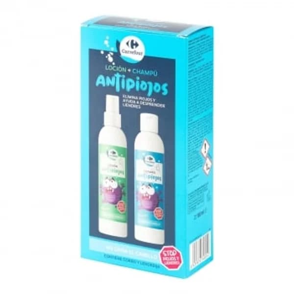 Kit Antipiojos Carrefour: champú 180 ml y loción 180 ml. - 1 ud - Imagen del producto en Findit