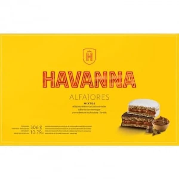 Alfajores mixtos Havanna 306 g. - 0.31 kg - Imagen del producto en Findit