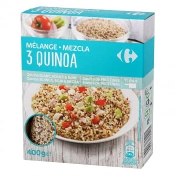 Mezcla de Quinoa blanca, roja y negra Carrefour 400 g. - 0.4 kg - Imagen del producto en Findit