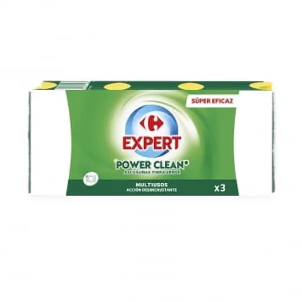 Estropajo Salvauñas Multiusos Acción Desincrustante CARREFOUR Expert 3 ud - Verde - 3 ud - Imagen del producto en Findit