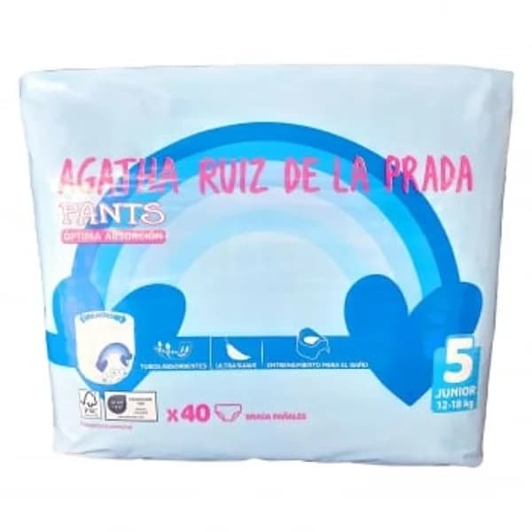 Pants Agatha Ruiz de la Prada Talla 5 (12-18 kg) 40 ud. Exclusivo Carrefour - 39.97 ud - Imagen del producto en Findit