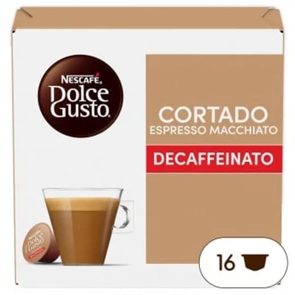 Café cápsulas espresso cortado descafeinado Nescafé Dolce Gusto 16 ud. - 16.03 ud - Imagen del producto en Findit