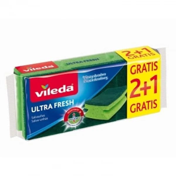 Set 2 Estropajos Salvauñas Antibacterias VILEDA Ultra Fresh - 2.01 ud - Imagen del producto en Findit
