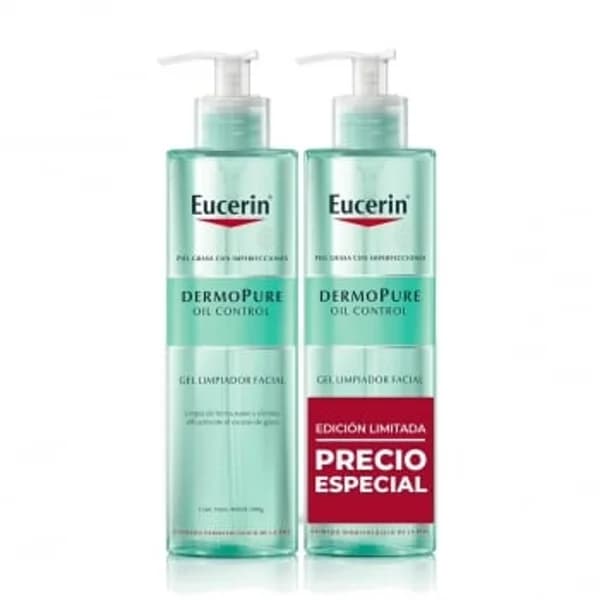 Gel limpiador facial DermoPure Eucerin pack 2 unidades 400 ml. - 0.8 l - Imagen del producto en Findit