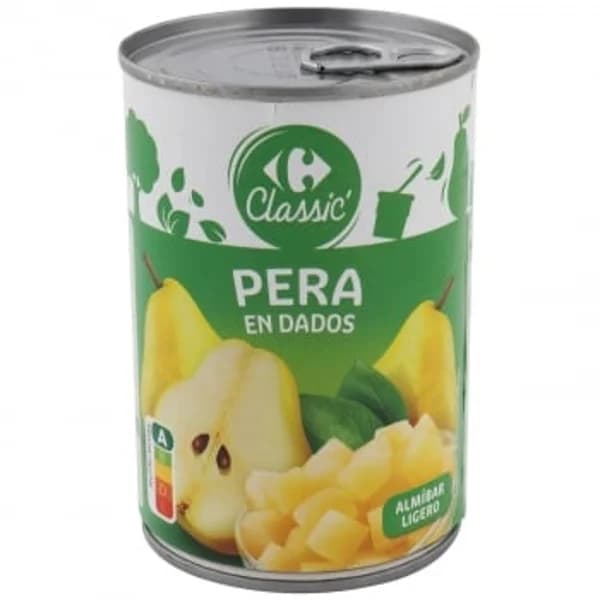 Dados de pera en almibar ligero Classic Carrefour 240 g. - 0.21 kg - Imagen del producto en Findit