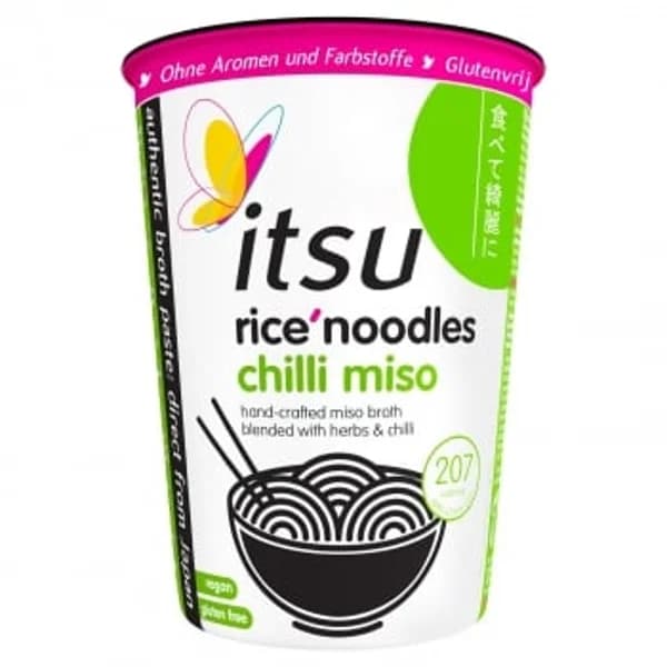 Fideos de arroz Chilli Miso Itsu sin gluten 84 g. - 0.06 kg - Imagen del producto en Findit
