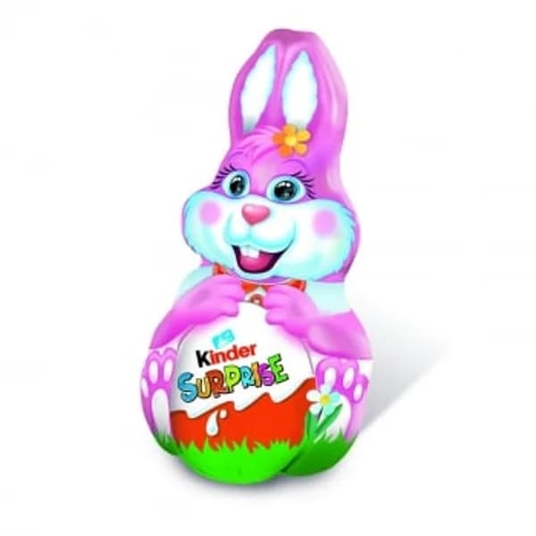 Figura de chocolate con leche conejo rosa kinder sin gluten 75 g. - 0.07 kg - Imagen del producto en Findit