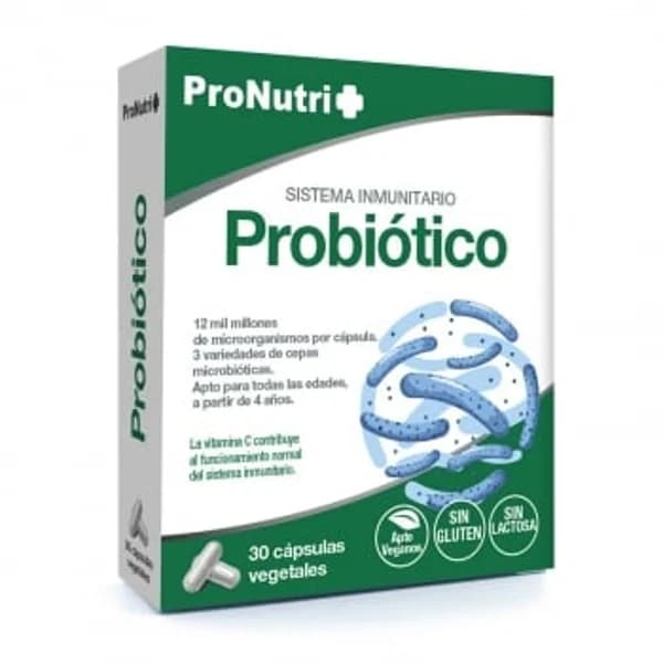 Probiotico con vitamina C en cápsulas Pronutri sin gluten y sin lactosa 15 ud. - 0.02 kg - Imagen del producto en Findit