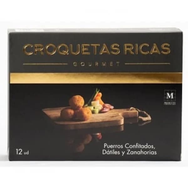 Croquetas de puerro confitado, dátiles y zanahoria Croquetas Ricas Gourmet 300 g - 1 ud - Imagen del producto en Findit
