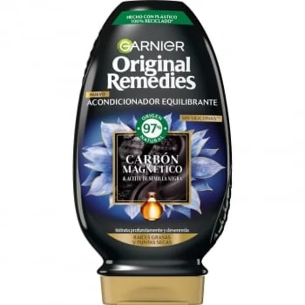 Acondicionador equilibrante con carbón magnético y semilla negra Original Remedies Garnier 250 ml. - 0.25 l - Imagen del producto en Findit