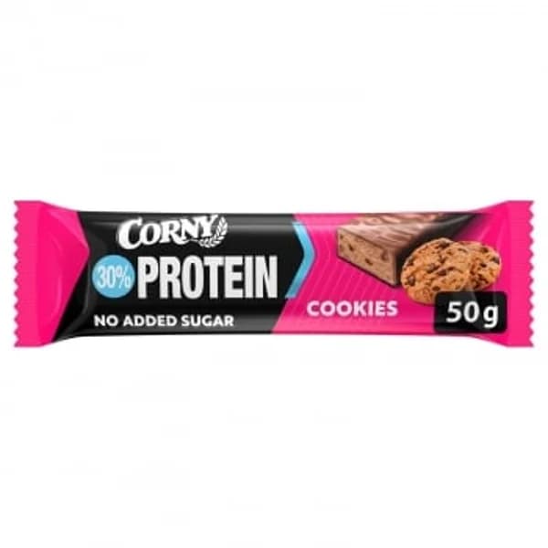 Barrita de proteínas con chocolate con leche sabor cookies Corny sin azúcar añadido 50 g. - 0.05 kg - Imagen del producto en Findit