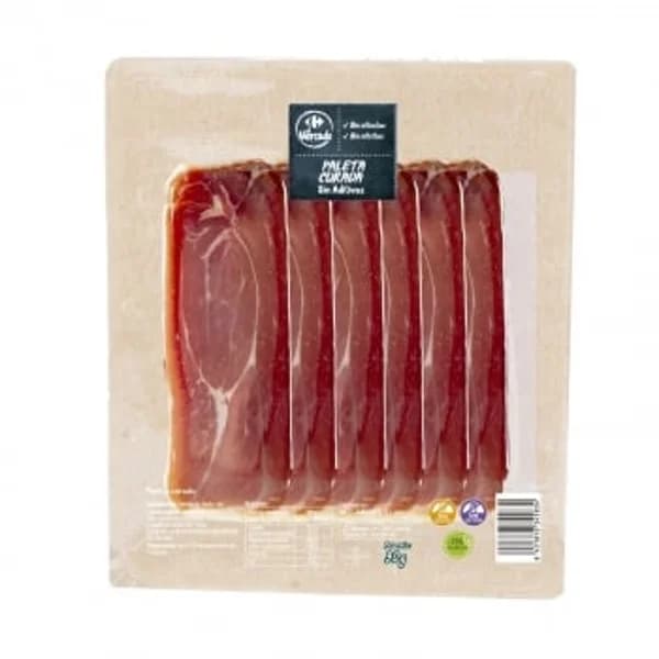Paleta curada en lonchas Carrefour El Mercado sin gluten y sin lactosa 90 g - 0.09 kg - Imagen del producto en Findit