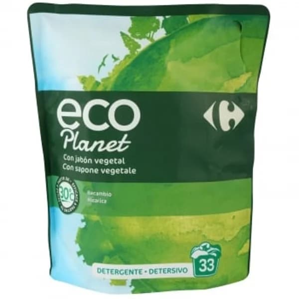 Detergente liquido con jabón ecológico Eco Planet recambio Carrefour 33 lavados. - 33.93 ud - Imagen del producto en Findit