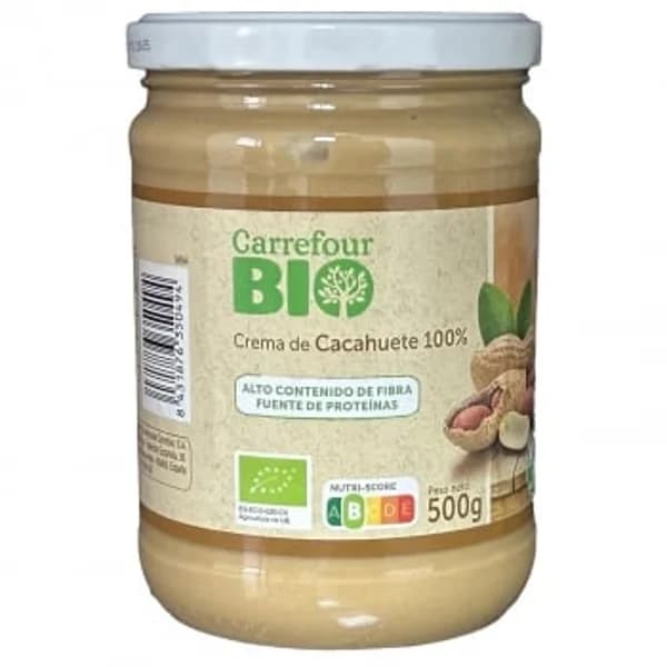 Crema de cacahuete ecológico Carrefour Bio sin gluten 500 g. - 0.5 kg - Imagen del producto en Findit