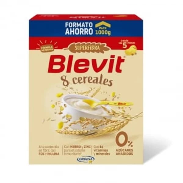 Papilla infantil Belvit 8 cereales desde 5 meses sin azúcar añadido 1000 g. - 1 kg - Imagen del producto en Findit
