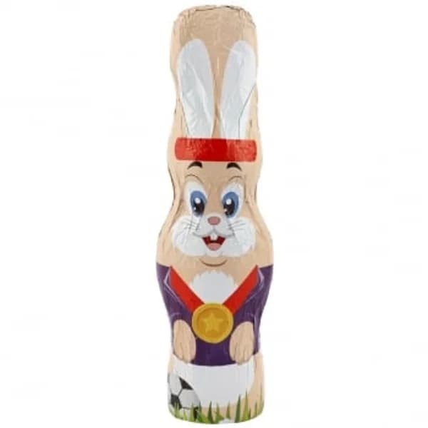 Figura de chocolate con leche Conejo Sport Carrefour 150 g. - 0.15 kg - Imagen del producto en Findit