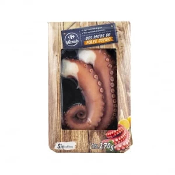 Patas de pulpo cocido Carrefour El Mercado 270 g - 0.27 kg - Imagen del producto en Findit