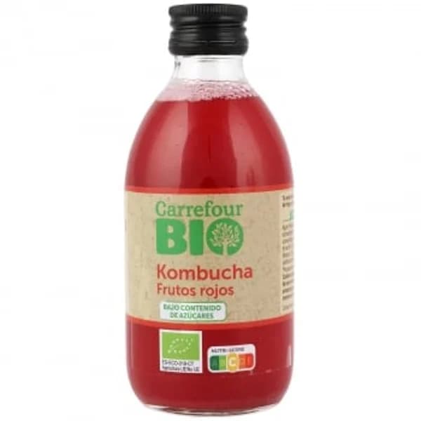 Té verde fermentado con concentrado de fresa y arándano ecológico Carrefour Bio 250 ml. - 0.25 l - Imagen del producto en Findit