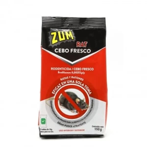 Raticida cebo fresco Zum 150 g. - 0.15 kg - Imagen del producto en Findit